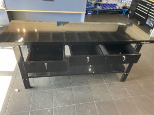 Work Bench Steel 2000mm 3 draws/shelf